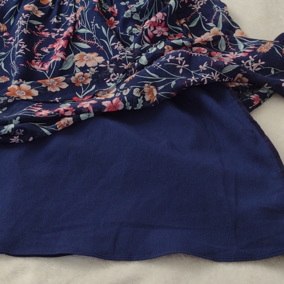 Lulu's blue floral off the shoulder mini dress - Picture 8 of 8